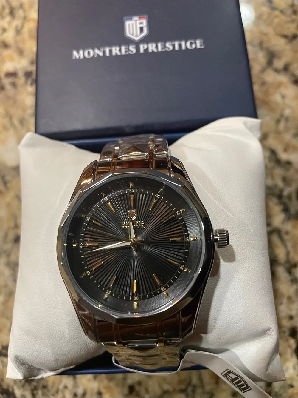 Montres Prestige Men's Two Tone Dress Watch